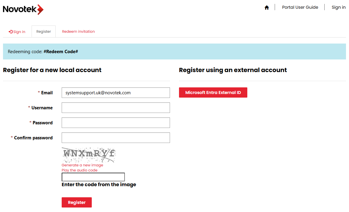 NCSP Redeem Invitation Page